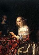 Frans van Mieris The Lacemaker oil painting artist
